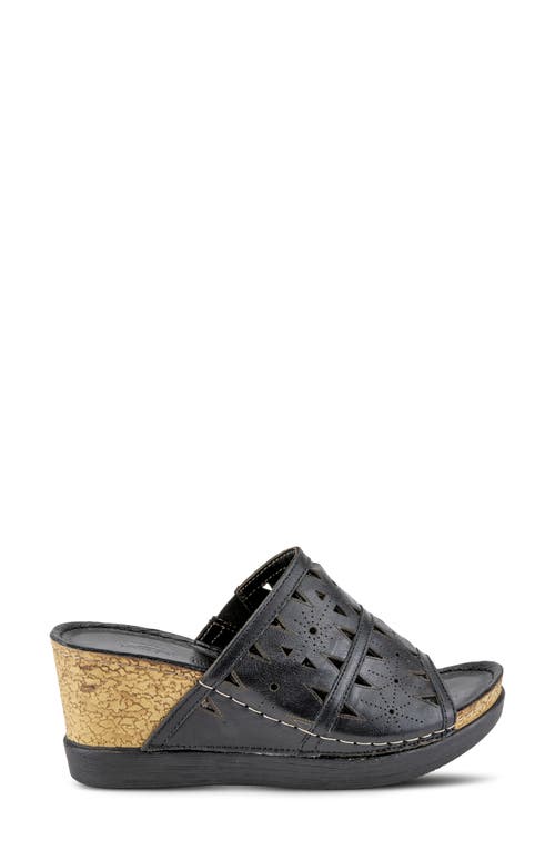 Shop Spring Step Fusa Wedge Sandal In Black