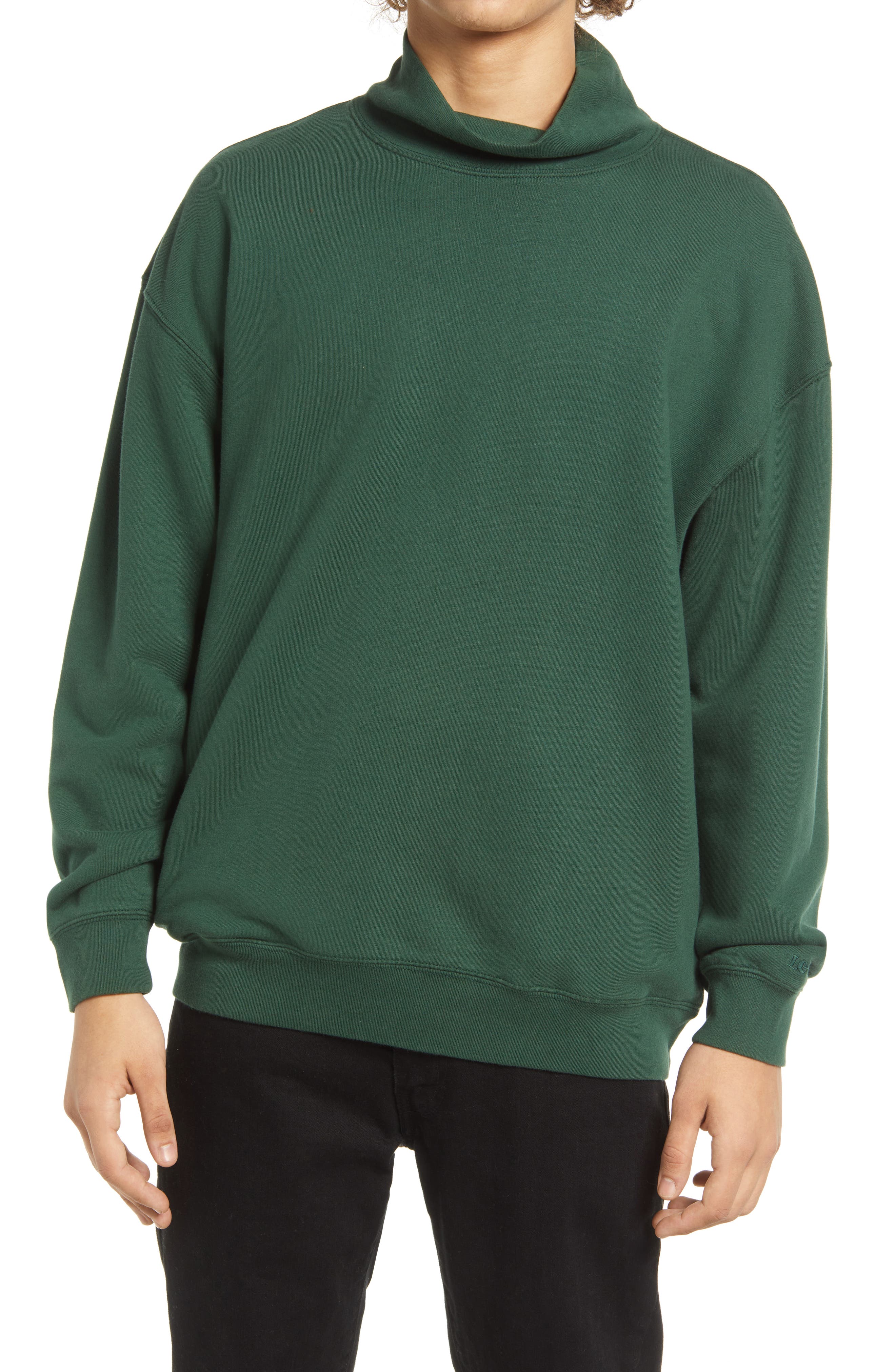 green crew neck