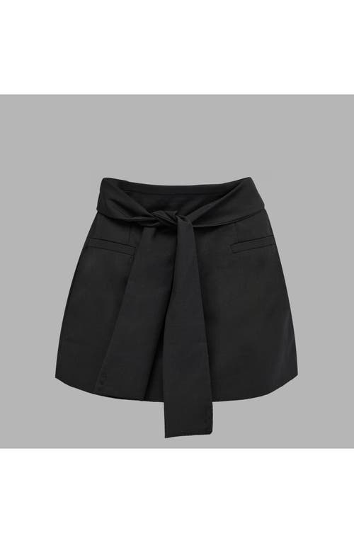 Blvck Paris Blvck Signature Tie-front Skirt In Black