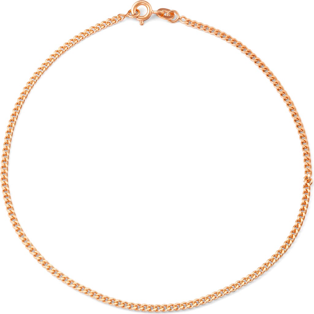 Fzn Slim Chain Anklet In Rose