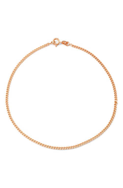 Fzn Slim Chain Anklet In Rose