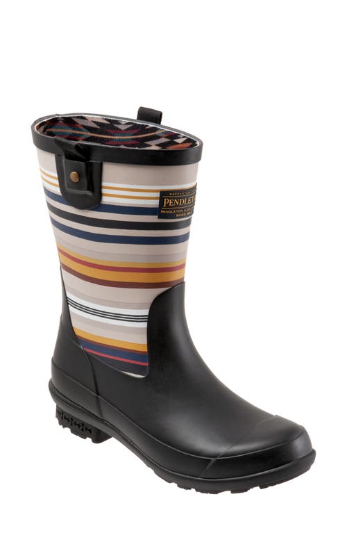 Bridger Stripe Waterproof Rain Boot in Black