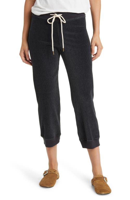 THE GREAT. Cotton Blend Corduroy Crop Joggers in Slate at Nordstrom, Size 0