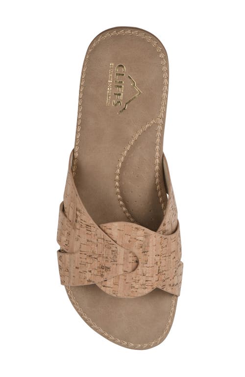 Shop Cliffs By White Mountain Fortunate Woven Sandal In Natural/cork
