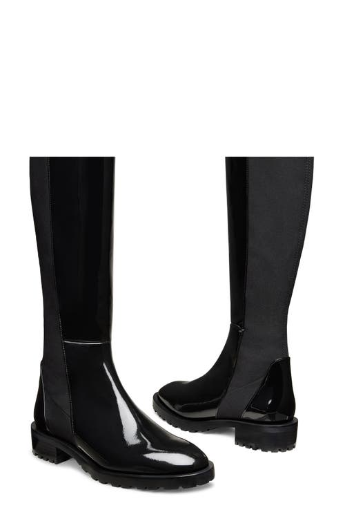 Shop Stuart Weitzman 5050 Knee High Lug Boot In Black