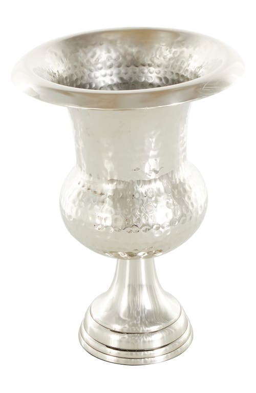 Vivian Lune Home Metal Vase In Silver