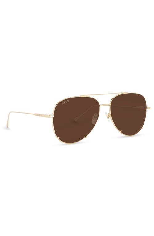 Diff 63mm Scarlett Sunglasses In Gold/brown