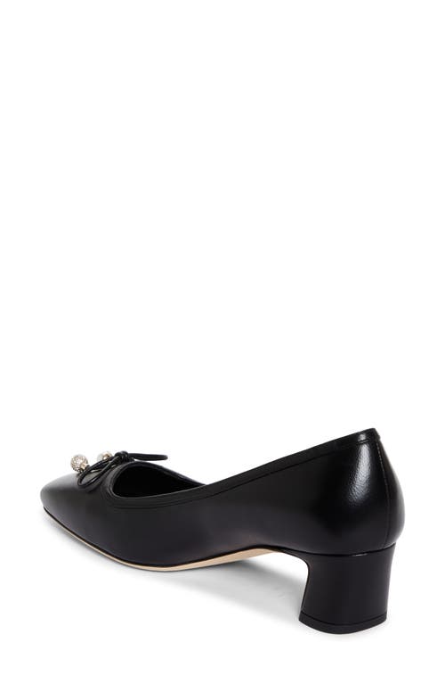 Shop Jimmy Choo Elme Square Toe Ballet Pump In Black