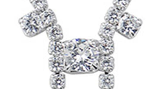 Cz By Kenneth Jay Lane Cubic Zirconia Double Y-necklace In Silver