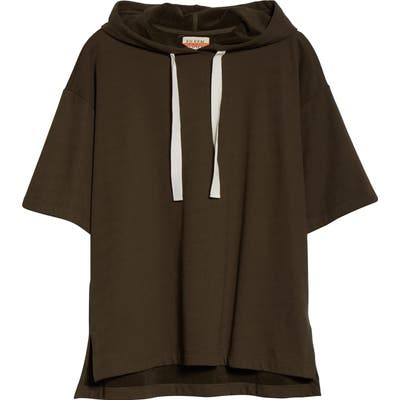 Eileen Fisher Hooded Tunic Top, Green