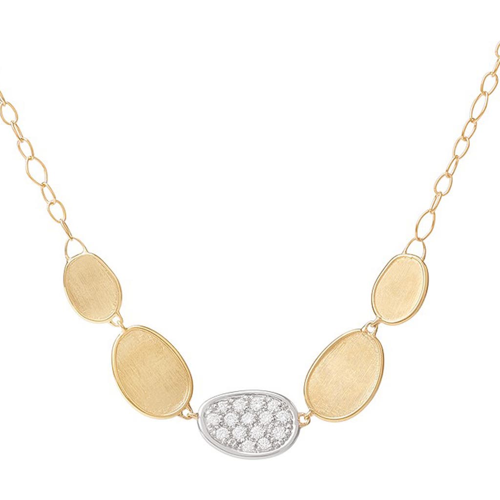 Marco Bicego Lunaria Frontal Necklace In Yellow Gold