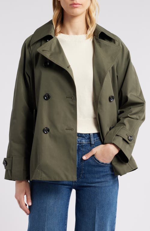 Shop Lucky Brand Double Breasted Water Resistant Trench Jacket In Loden