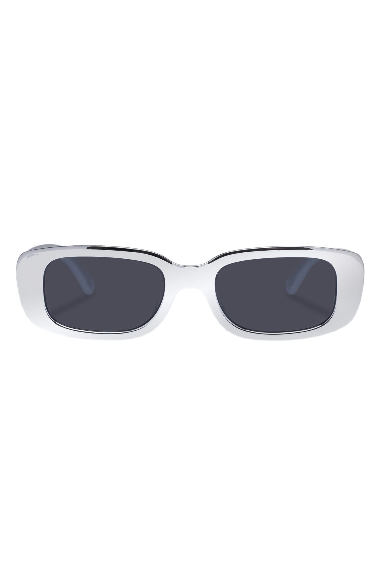 AIRE Ceres 51mm Rectangular Sunglasses in Silver Chrome