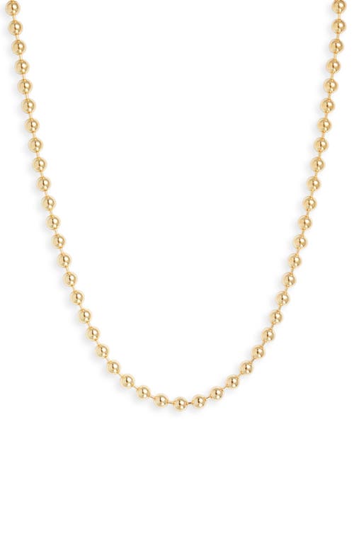 Manhattan Ball Chain Necklace in Gold