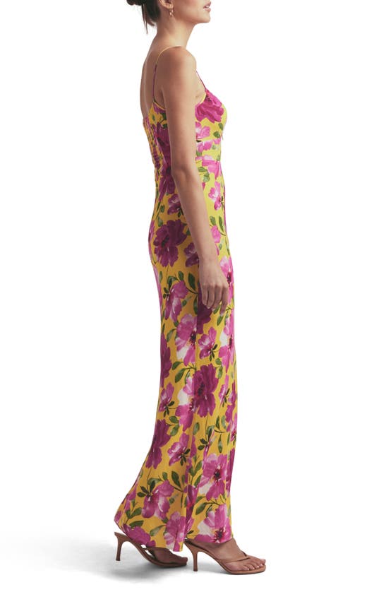 Shop Favorite Daughter The One That Got Away Floral Maxi Slipdress In Bold Camellia