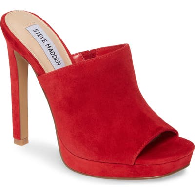 Steve Madden Lure Platform Sandal- Red