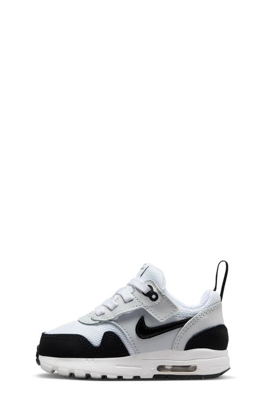 Nike Kids' Air Max 1 Easyon Sneaker In White/ Black/ Pure Platinum