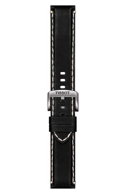Tissot Supersport Chrono Black Dial Black Leather Strap Men's Watch T125.617.16.051.00 In Black/silver