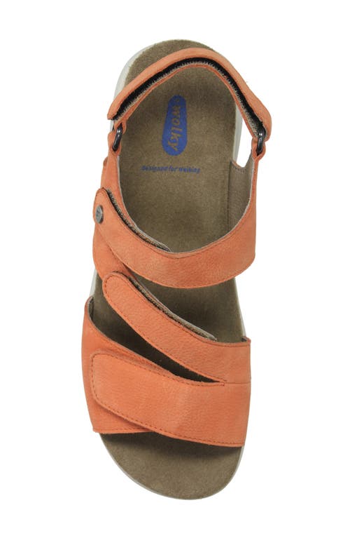 Shop Wolky Yard Slingback Platform Wedge Sandal In Light Orange Nubuck