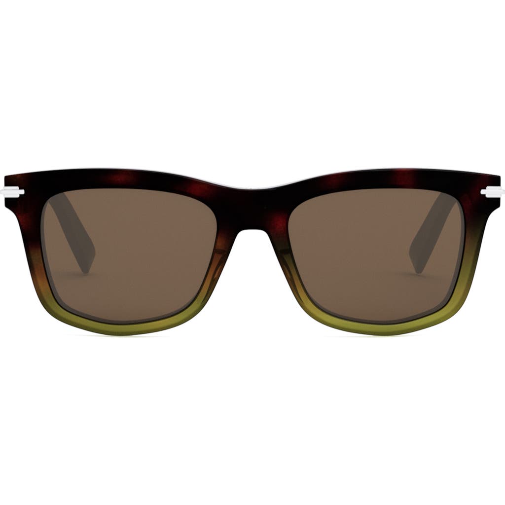 Dior 'blacksuit S11i 53mm Geometric Sunglasses In Brown