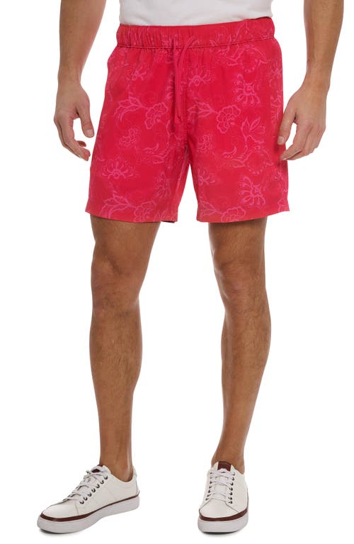 Robert Graham Sator Swim Trunks Magenta at Nordstrom,