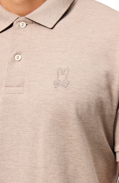 Shop Psycho Bunny James Piqué Polo In Heather Tan