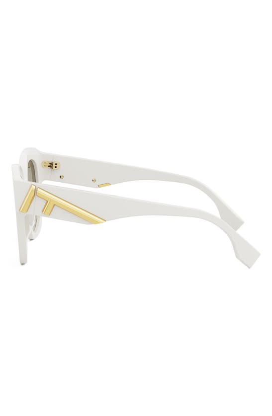 Shop Fendi The  First 63mm Square Sunglasses In Ivory / Gradient Brown
