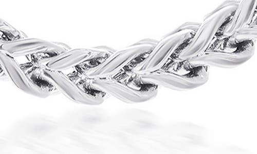 Blackjack Franco Wheat Chain Necklace In Silver