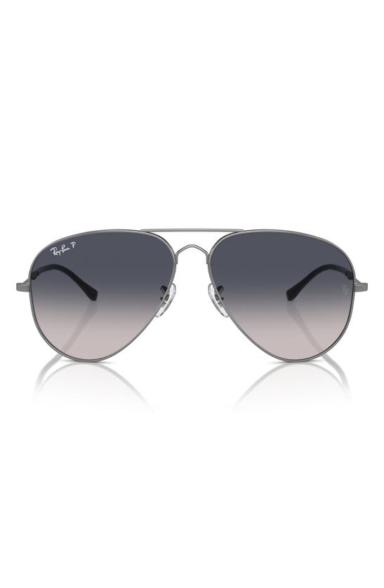 Shop Ray Ban Ray-ban Old Aviator 58mm Polarized Sunglasses In Gunmetal