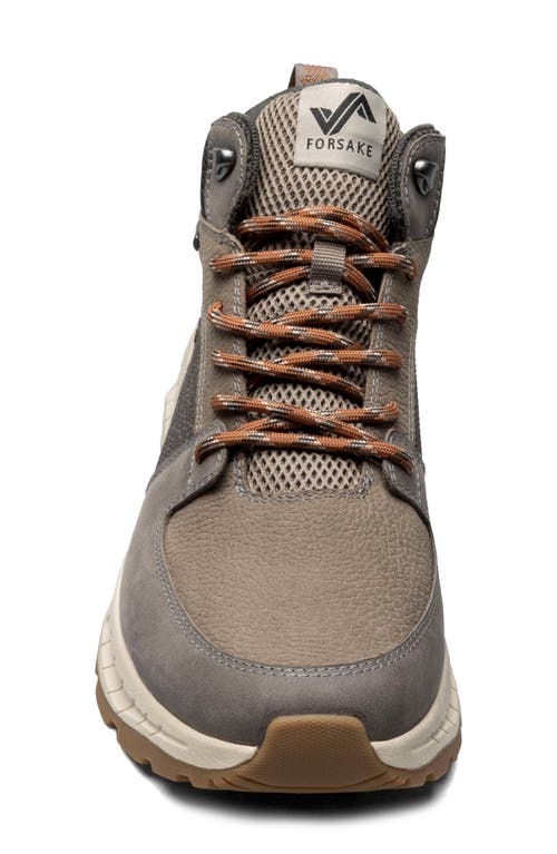 Shop Forsake Wild Sky Waterproof Mid Hiking Sneaker In Dark Gray/gold