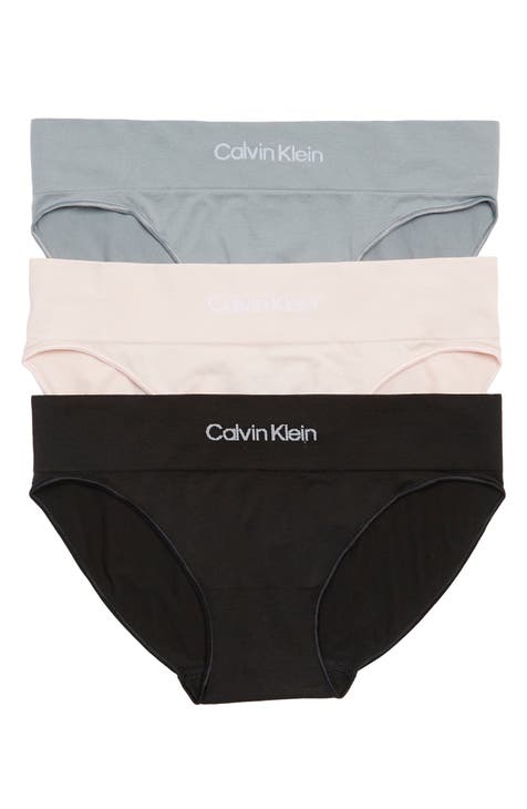 Calvin Klein 241450 Womens Underwear 3 Pack Thong Black/Red/Gray Size  X-Large