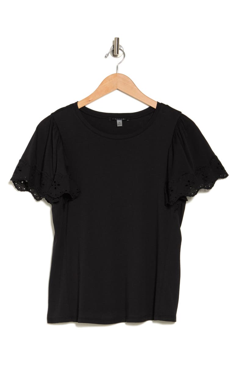 T Tahari Eyelet Flutter Sleeve Top | Nordstromrack