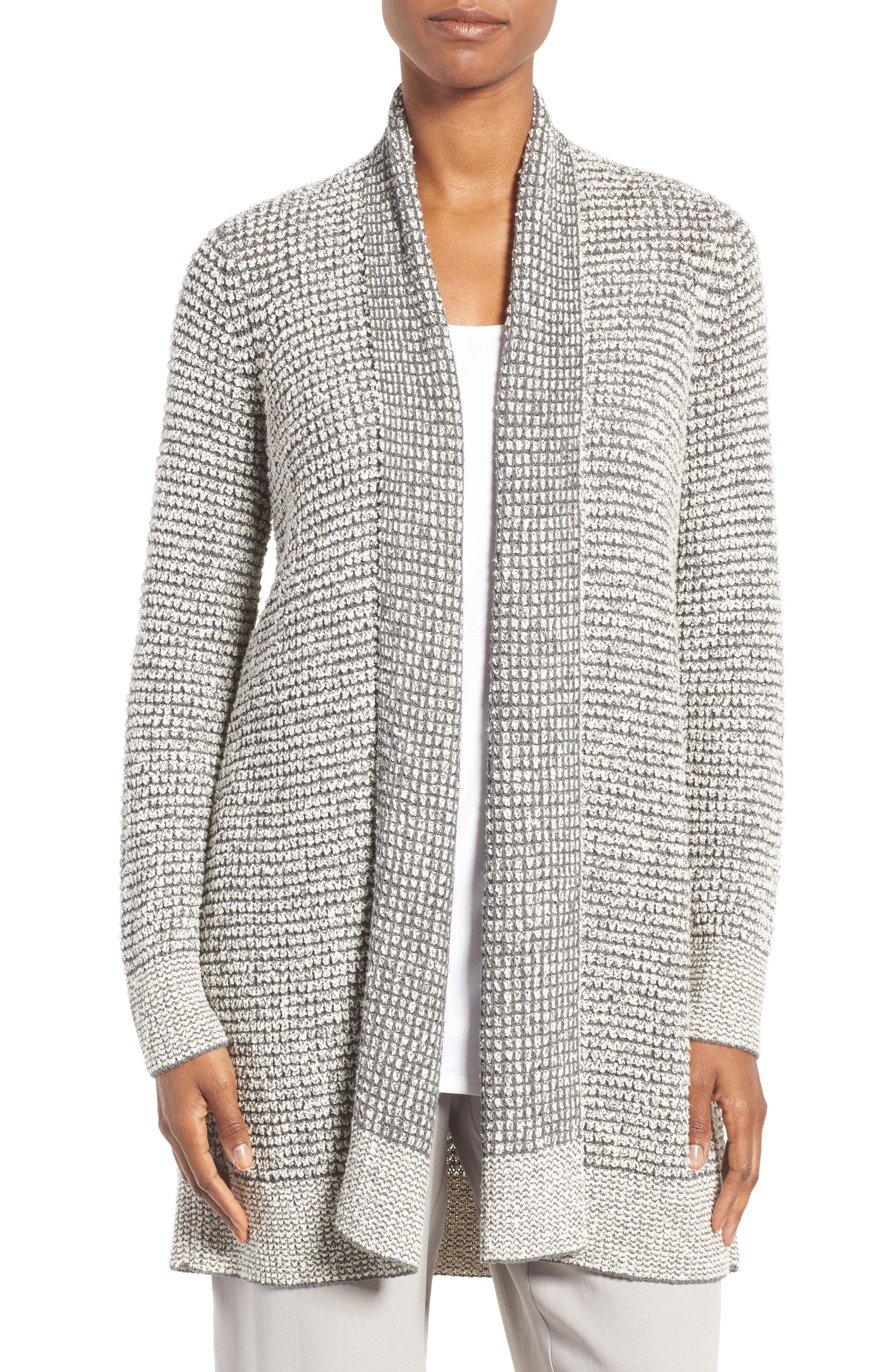 Eileen Fisher Organic Cotton Bouclé Cardigan Nordstrom