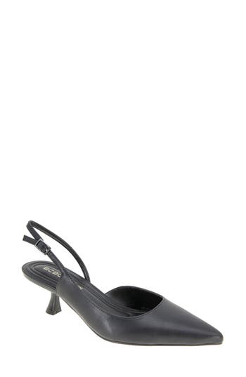 Bcbgeneration Kittie Pointed Toe Half D'orsay Slingback Pump In Black