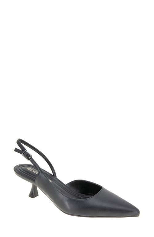 Bcbgeneration Kittie Pointed Toe Half D'orsay Slingback Pump In Black