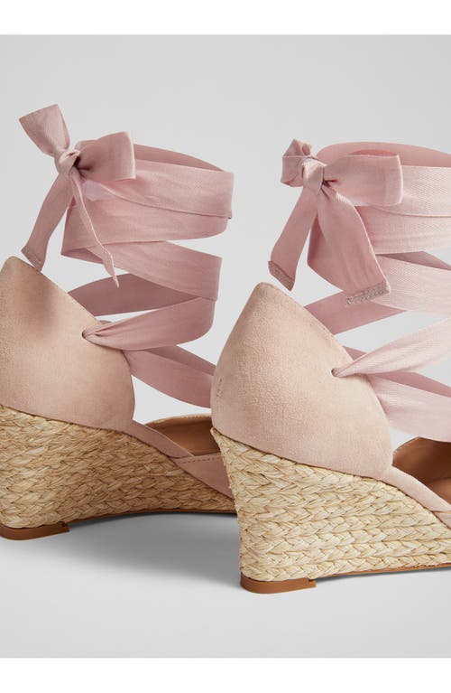 Lk Bennett Lana Espadrille Wedge In Pale Rose