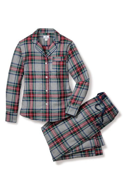 Shop Petite Plume Westminster Tartan Cotton Pajamas In Grey