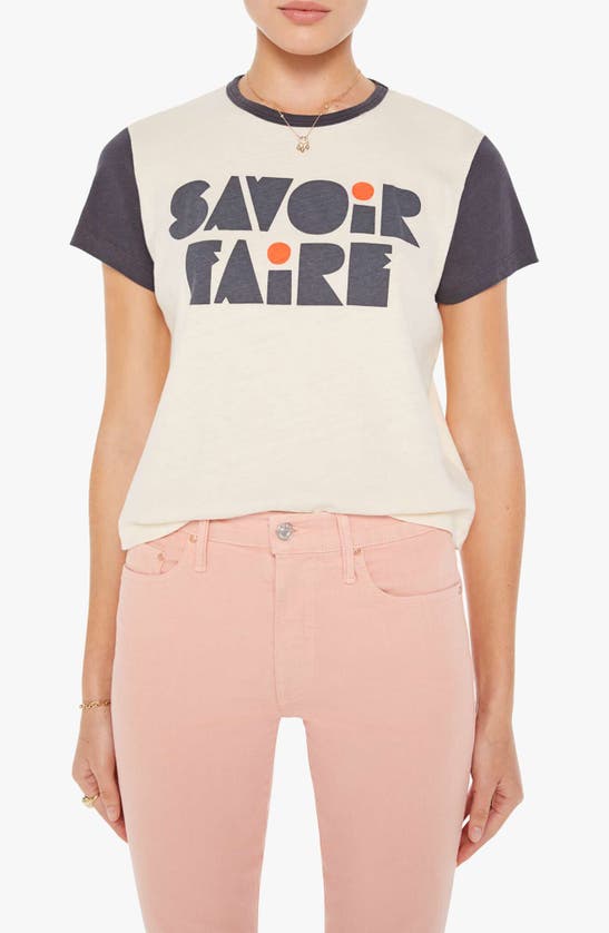 Shop Mother The Goodie Goodie Ringer Graphic T-shirt In Savoir Faire