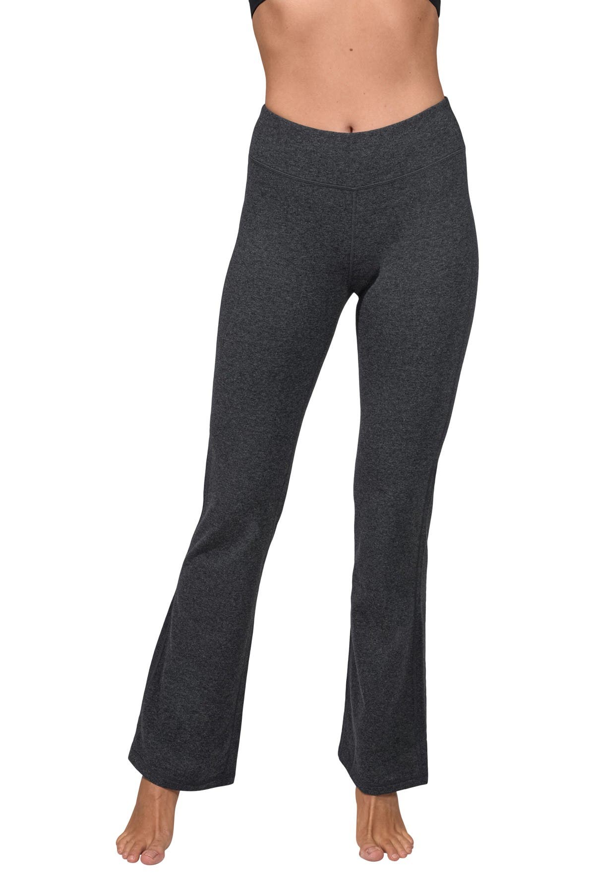 90 Degree By Reflex Cotton Stretch Bootcut Leggings In Htr.charcoal ...