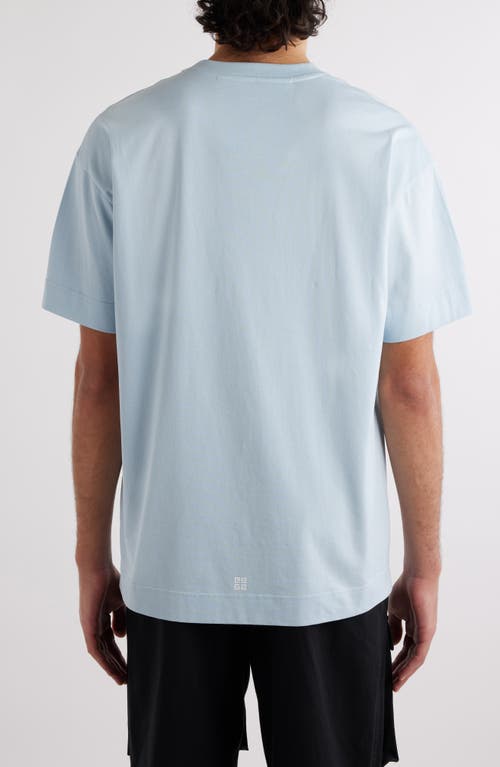 Shop Givenchy Aquarius Graphic T-shirt In Sky Blue