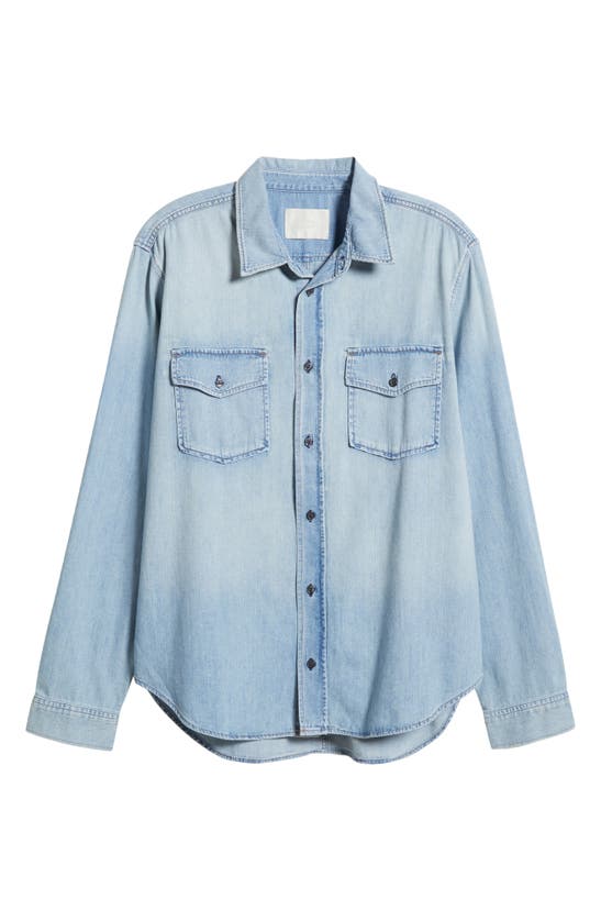 Shop Citizens Of Humanity Cairo Denim Utility Shirt In Tempo