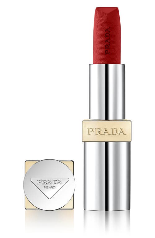 Shop Prada Monochrome Hyper Matte Refillable Lipstick In R28 Fuoco - Iconic Red