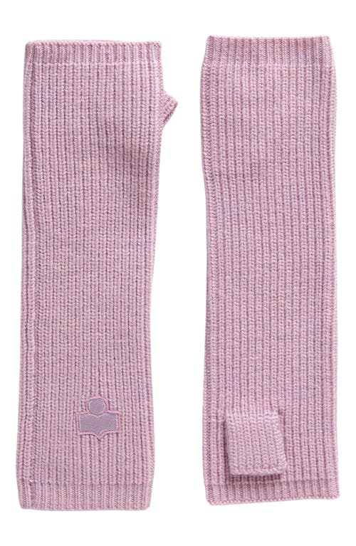 Patti Merino Wool Fingerless Gloves in Light Pink 40Lk