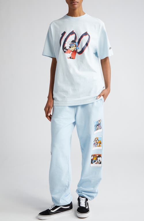 Noon Goons X Disney Vacation Cotton Fleece Sweatpants In Baby Blue