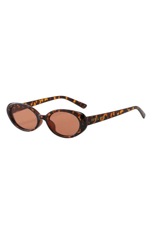 Shop Fifth & Ninth Taya 53mm Polarized Oval Sunglasses In Torte/brown