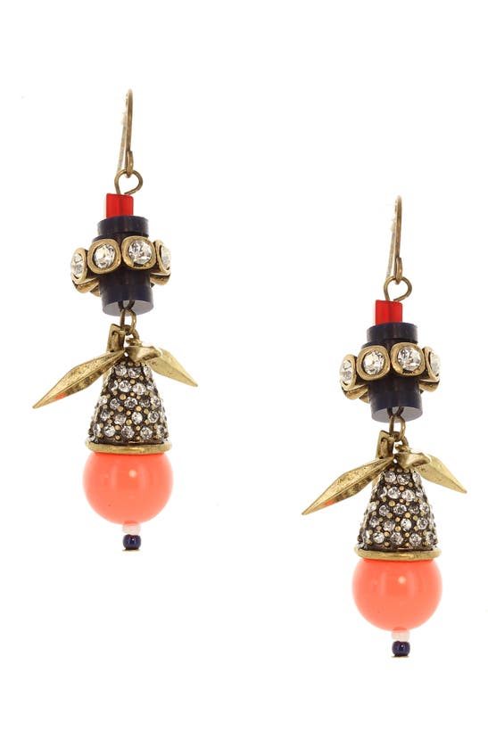 Olivia Welles Nessa Detail Earrings In Burnished Gold / Multi