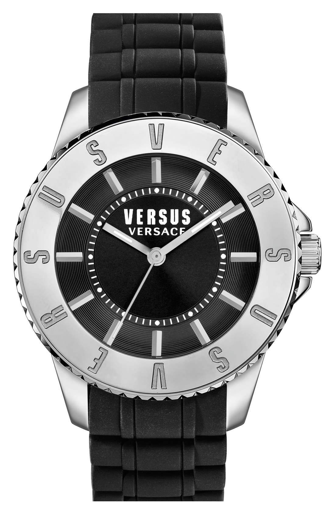 versus versace black rubber watch