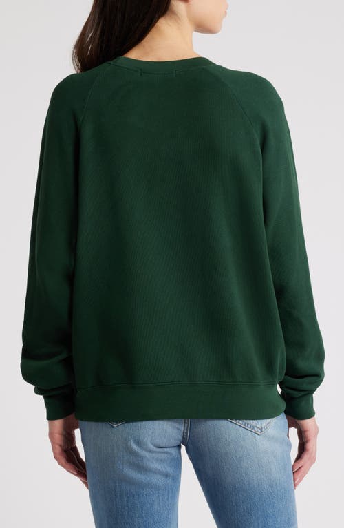 Shop Daydreamer Rolling Stones Fleece Graphic Sweatshirt In Vintage Green