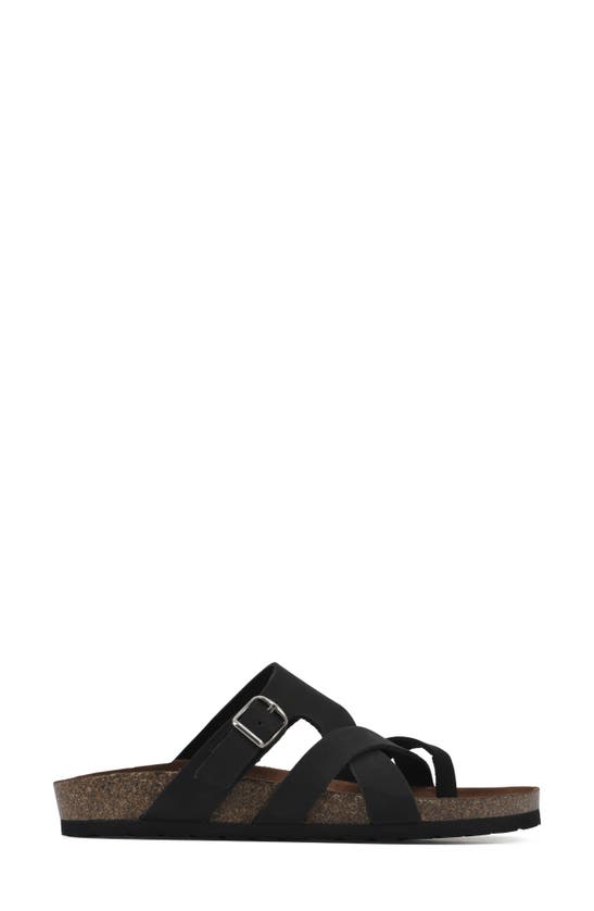 Shop White Mountain Footwear Graph Sandal In Black/ Leather