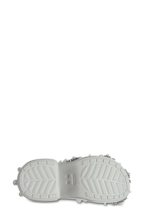 Crocs X Simone Rocha Spiked Siren Platform Clog In Metallic Silver